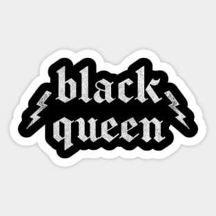 Black Queen / Typography Statement Design Sticker